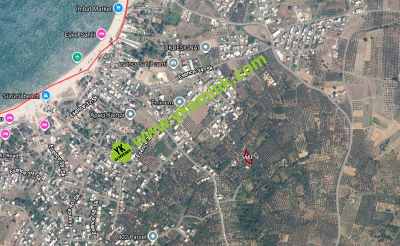 Bursa Mudanya Eğerce Satılık Hisseli 156 m2 Tarla
